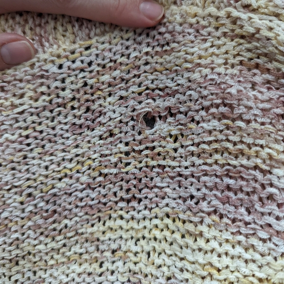 Zadig and Voltaire oversized pastel multicolored loose knit open front cardigan - Picture 9 of 15